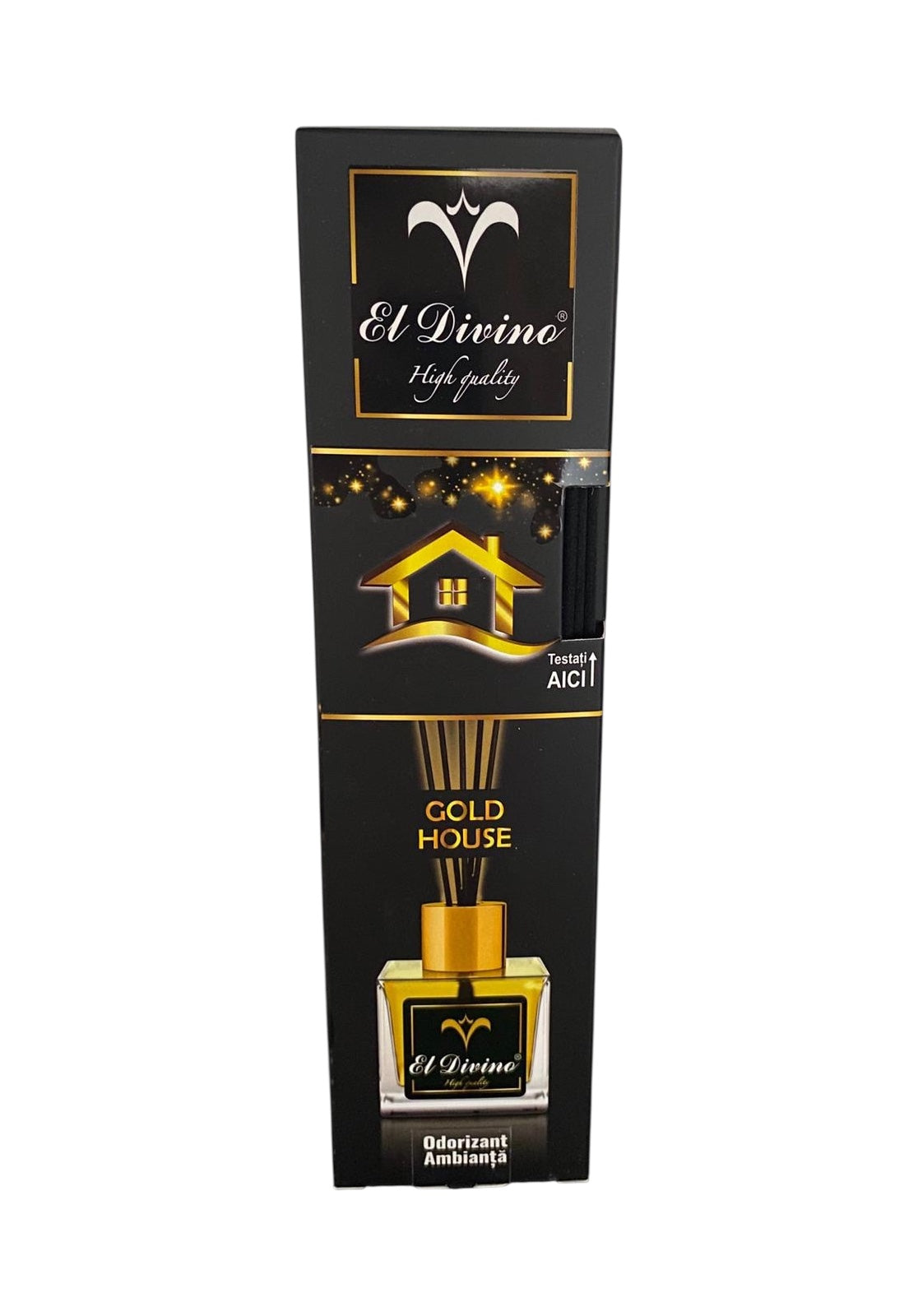 Odorizant Ambinta cu Bețișoare Gold House 100Ml