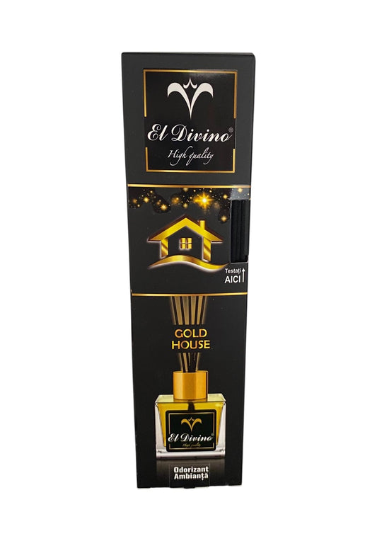 Odorizant Ambinta cu Bețișoare Gold House 100Ml